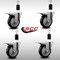 Service Caster 4'' SS Black Poly Swivel 1-3/8'' Expanding Stem Caster Set Total Lock Brake, 4PK SCC-SSEXTTL20S414-PPUB-BLK-138-4 - alternate 3